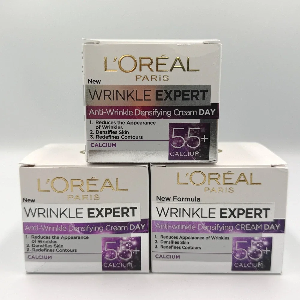 L'Oreal Wrinkle Expert Day Cream Women 55+ New Formula Lot of 3 **SEALED**